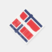 ノルウェー国旗紙ナプキンス スタンダードカクテルナプキン (角)