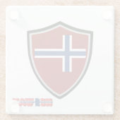 ノルウェー国旗 ガラスコースター (裏面)