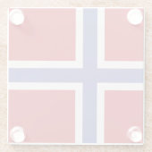 ノルウェー国旗 ガラスコースター (裏面)