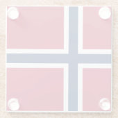 ノルウェー国旗 ガラスコースター (裏面)