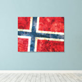 ノルウェー国旗 キャンバスプリント (インサイチュ (ウッドフロア))