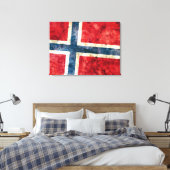 ノルウェー国旗 キャンバスプリント (インサイチュ (寝室))