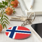 ノルウェー国旗 キーホルダー (側面)