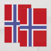 ノルウェー国旗 サンキューカード (正面/裏面)
