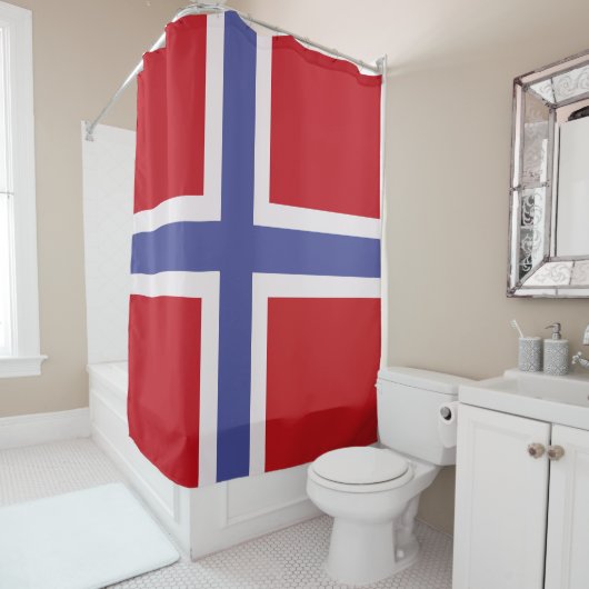ノルウェー国旗 シャワーカーテン (インサイチュ)