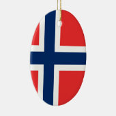 ノルウェー国旗 – スカンジナビア セラミックオーナメント (右)