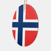 ノルウェー国旗 – スカンジナビア セラミックオーナメント (左)