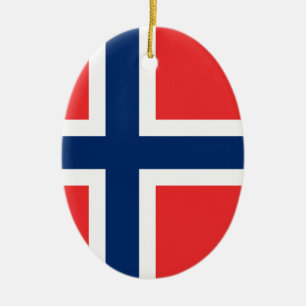 ノルウェー国旗 – スカンジナビア セラミックオーナメント