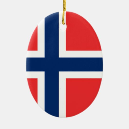 ノルウェー国旗 – スカンジナビア セラミックオーナメント (正面)
