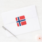 ノルウェー国旗 スクエアシール (封筒)
