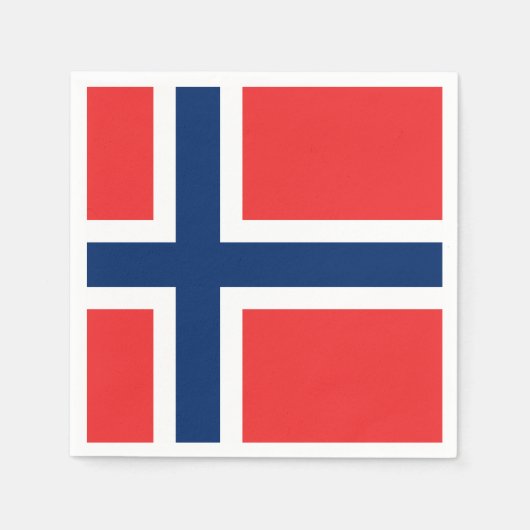 ノルウェー国旗 スタンダードカクテルナプキン (正面)