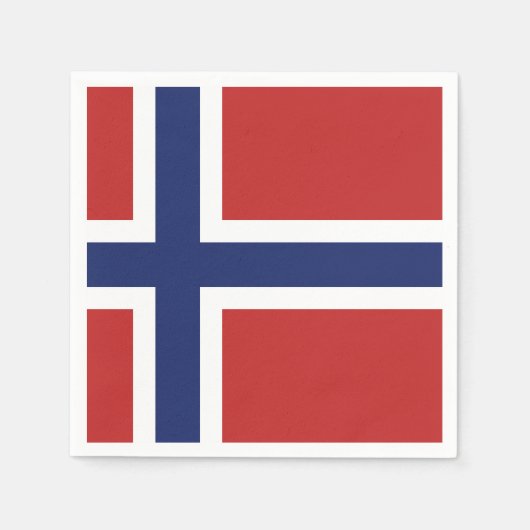ノルウェー国旗 スタンダードカクテルナプキン (正面)
