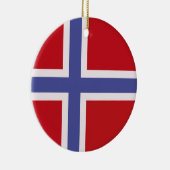 ノルウェー国旗 セラミックオーナメント (右)