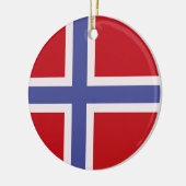 ノルウェー国旗 セラミックオーナメント (左)