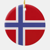 ノルウェー国旗 セラミックオーナメント (裏面)