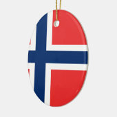 ノルウェー国旗 セラミックオーナメント (左)