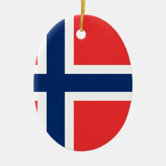 ノルウェー国旗 セラミックオーナメント (正面)