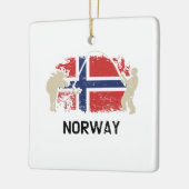 ノルウェー国旗 セラミックオーナメント (左)