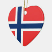 ノルウェー国旗 セラミックオーナメント (左)