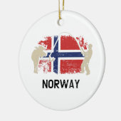 ノルウェー国旗 セラミックオーナメント (左)