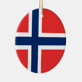 ノルウェー国旗 セラミックオーナメント (右)