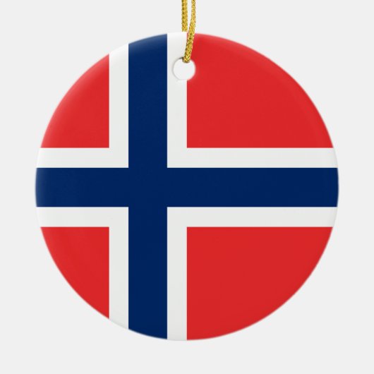 ノルウェー国旗 セラミックオーナメント (正面)