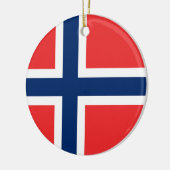 ノルウェー国旗 セラミックオーナメント (左)