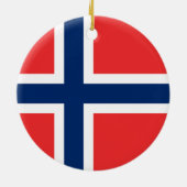 ノルウェー国旗 セラミックオーナメント (裏面)