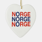 ノルウェー国旗 セラミックオーナメント (右)