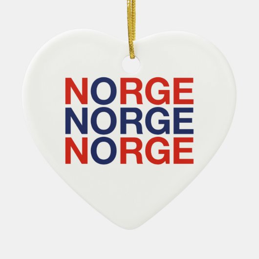 ノルウェー国旗 セラミックオーナメント (正面)
