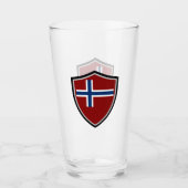 ノルウェー国旗 タンブラーグラス (正面)