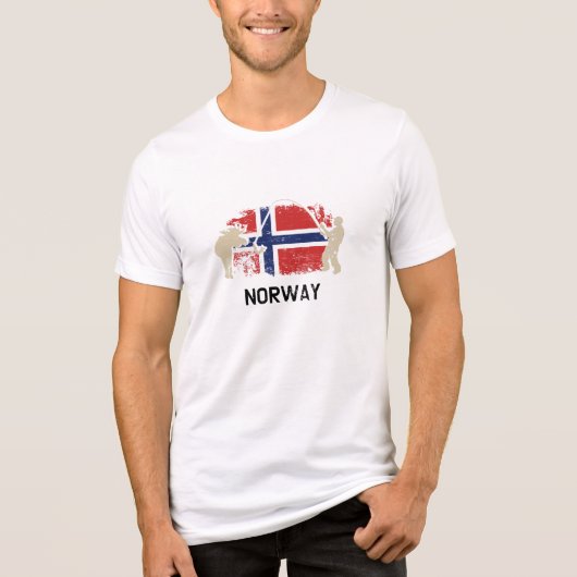 ノルウェー国旗 トライブレンドTシャツ (正面)