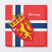 ノルウェー国旗&ノルウェーの休日、旅行/スポーツ マグネット