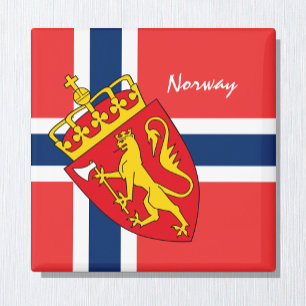 ノルウェー国旗&ノルウェーの休日、旅行/スポーツ マグネット