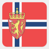 ノルウェー国旗、ノルウェー国旗 スクエアシール (正面)
