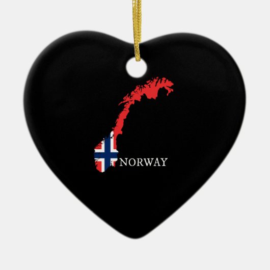 ノルウェー国旗 – ノルウェー国旗 セラミックオーナメント (正面)