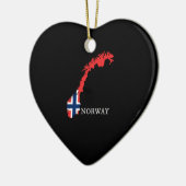 ノルウェー国旗 – ノルウェー国旗 セラミックオーナメント (左)