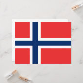 ノルウェー国旗（ノルウェー） カード (正面/裏面インサイチュ)