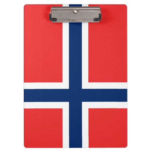 ノルウェー国旗(ノルウェー) クリップボード (正面)