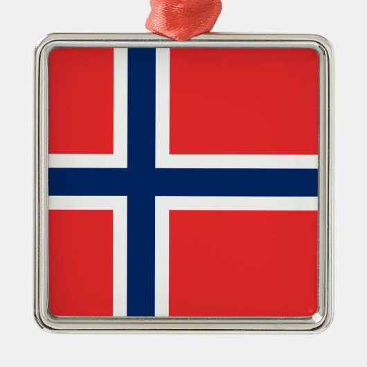 ノルウェー国旗（ノルウェー）セラミックオーナメント メタルオーナメント (正面)