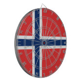 ノルウェー国旗（ノルウェー） ダーツボード (正面左)
