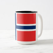 ノルウェー国旗(ノルウェー) ツートーンマグカップ (正面右)
