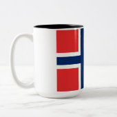 ノルウェー国旗(ノルウェー) ツートーンマグカップ (左)