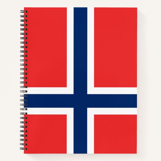 ノルウェー国旗(ノルウェー) ノートブック (正面)