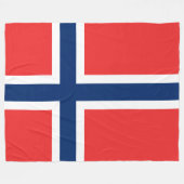 ノルウェー国旗（ノルウェー） フリースブランケット (正面(横))