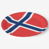ノルウェー国旗（ノルウェー） ペーパープレート (アングル)