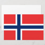 ノルウェー国旗（ノルウェー） 便箋 (正面/裏面)