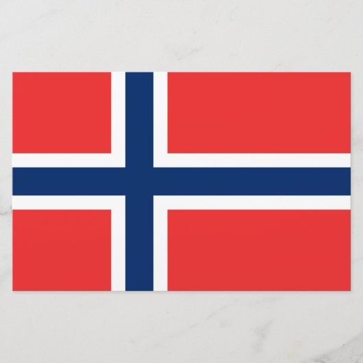 ノルウェー国旗（ノルウェー） 便箋 (正面)
