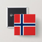 ノルウェー国旗(ノルウェー) 缶バッジ (正面&裏面)