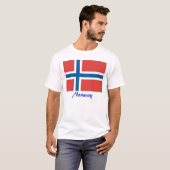 ノルウェー国旗/ノルウェー Tシャツ (正面フル)